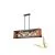 Industrial-style pendant light with mesh and wood accents, perfect for modern home decor and ambiance enhancement.