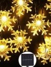 Luces LED Solares Navideñas Copo de Nieve (6.5m)