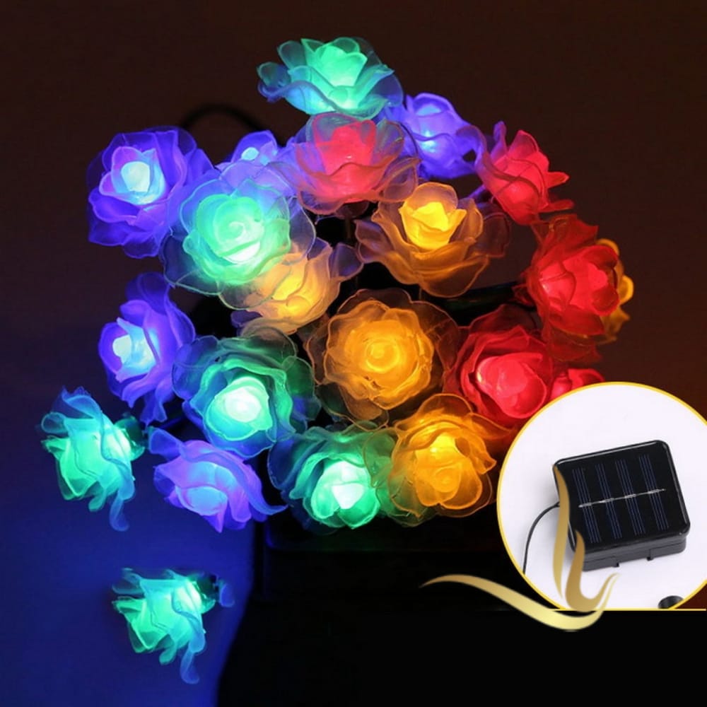 Flores LED Solar Guirnalda