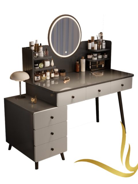 Tocador de Maquillaje Moderno con Espejo Iluminado LED
